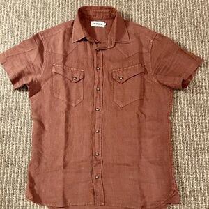 Taylor Stitch Men's Medium Short Sleeve Western Shirt